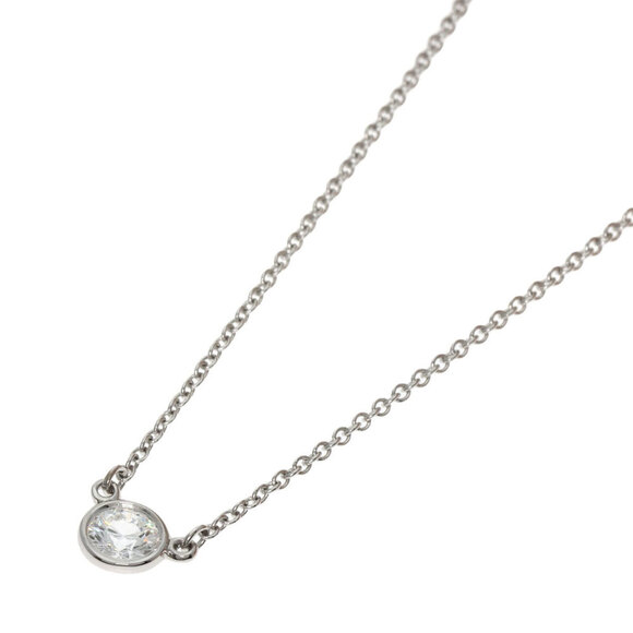 TIFFANY Silver Diamond Necklace - Picture 1 of 5